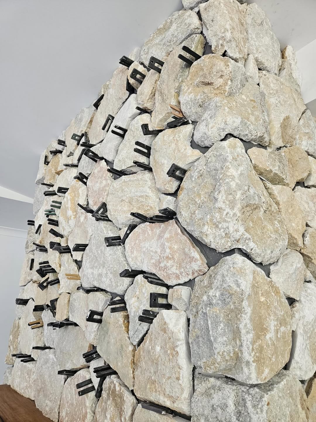 Stone wall in progress