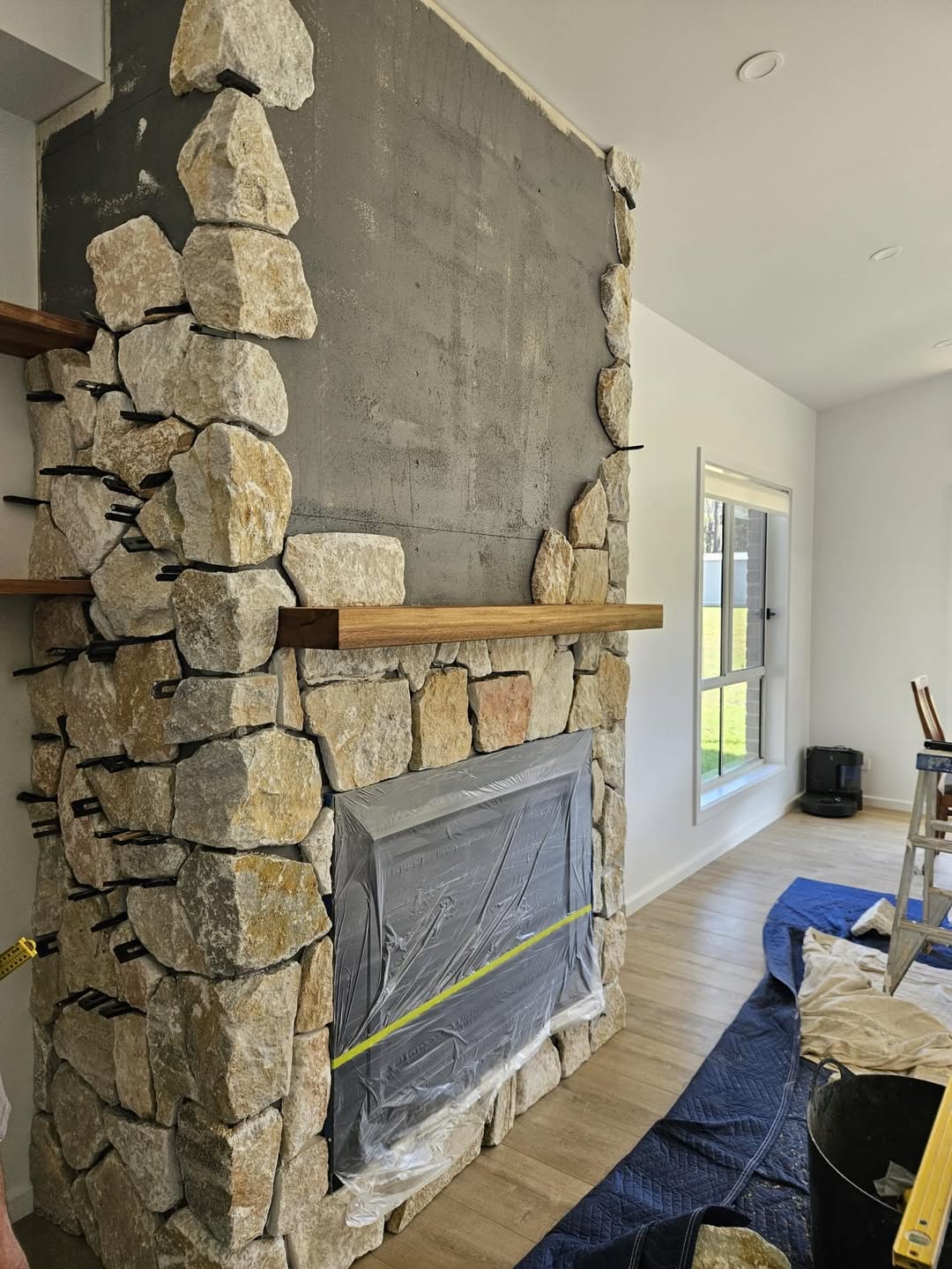 Stone feature wall